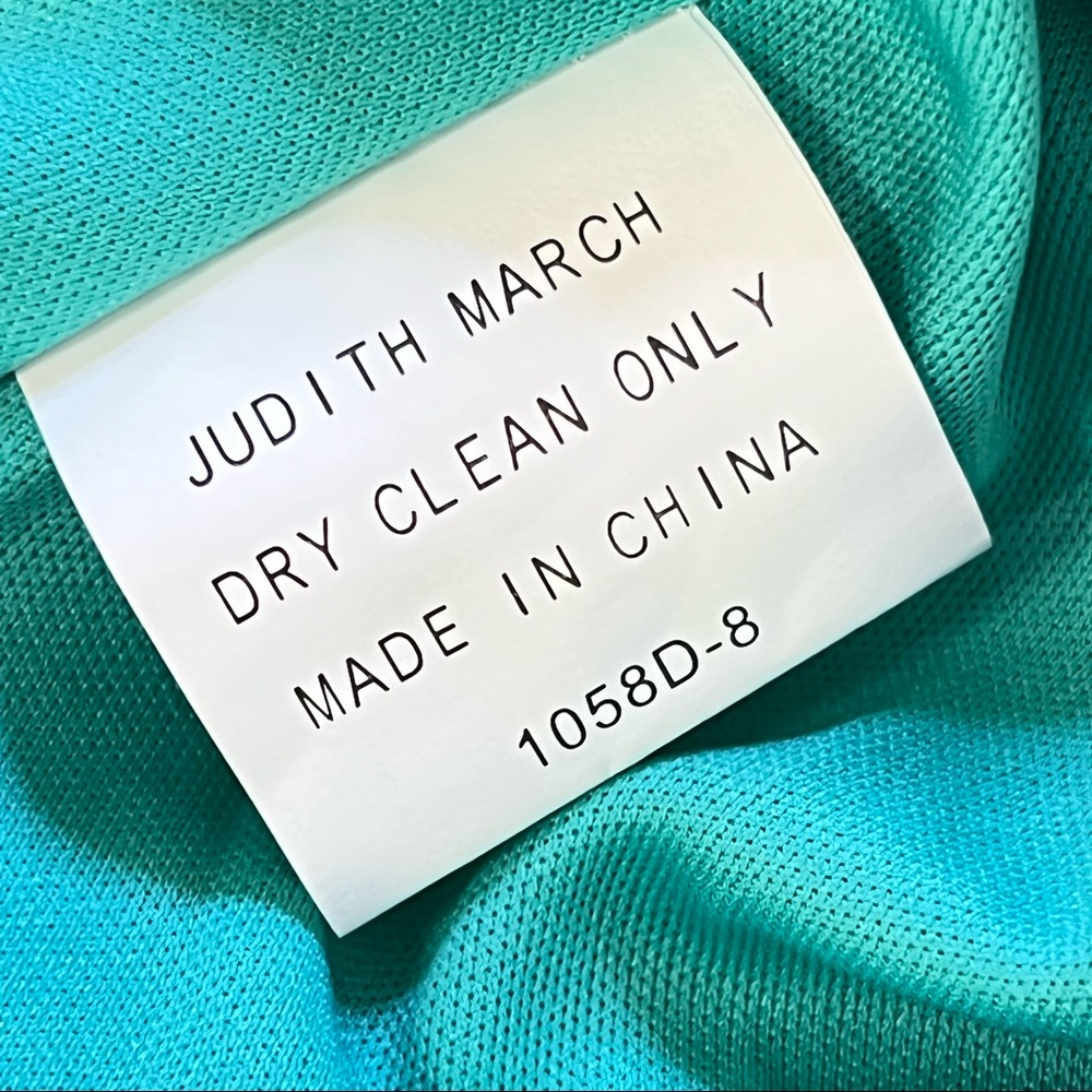 Judith March Turquoise Lacey Overlay Over Gauze Slip With Colorful Tasse… - Picture 10 of 13